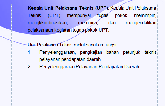 TUGAS DAN FUNGSI KEPALA UNIT PELAKSANA TEKNIS (UPT)